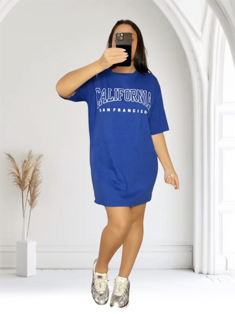 T-shirt long CALIFORNIA Bleu roi