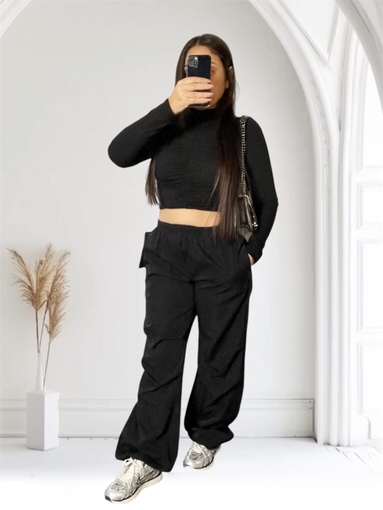 Pantalon Parachute BAGGY Noir