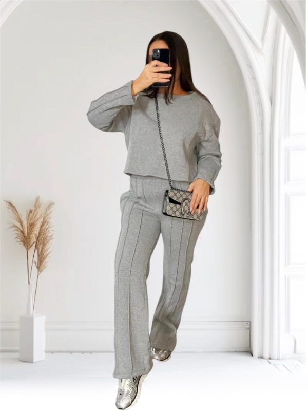 Ensemble pull court LOU gris
