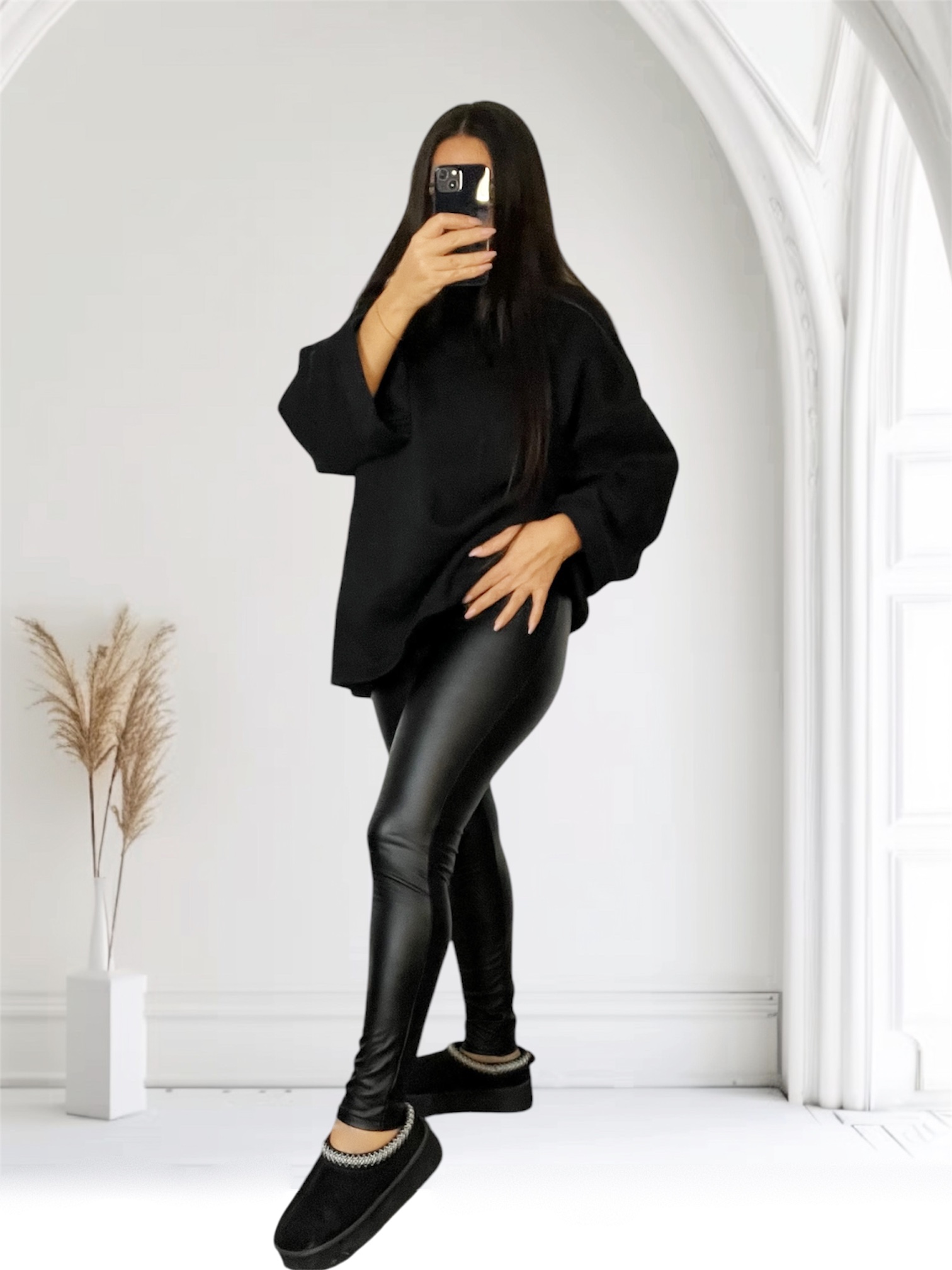 leggings SIMILICUIR NOIR